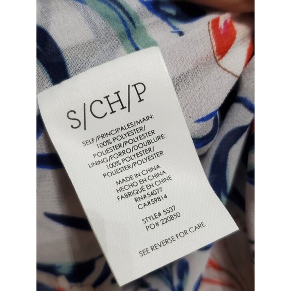 Cabi Women's White Floral 100% Polyester V-Neck Sleeveless Casual Top Blouse S - Picture 8 of 12